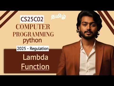 Lambda Function in Tamil | Computer Programming Python in Tamil | CS25C02