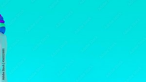 Unicorn walk both side in and out of screen. Catwalk Walking. Loop animation with Alpha Mask 4k animation Stock Video