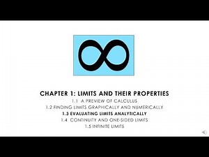 Calculus 1.3.3 Evaluating Limits Using the Squeeze Theorem