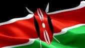 Kenya waving flag. National 3d Kenyan flag waving. Sign of Kenya...