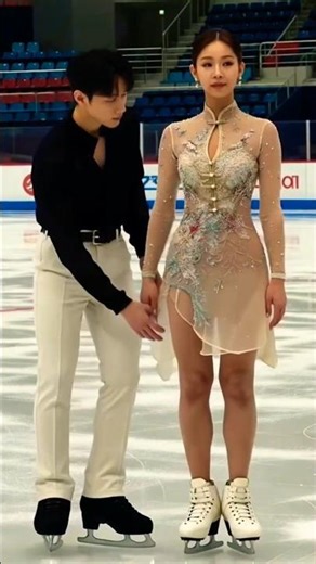 ❄️On the glowing ice rink,the skater moves with perfect grace and control turning everystep into art