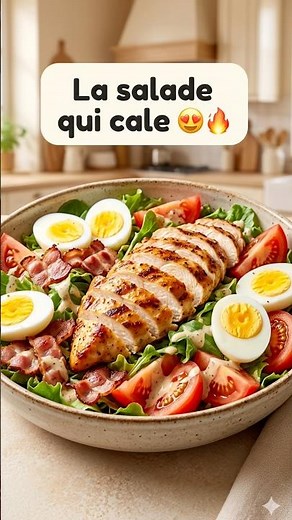 La salade qui cale 😍🔥 Poulet Bacon Œufs
