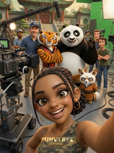I was on set with some of my favorite animated movie characters🥰 Which movie or characters can you recognize? #animatedmovies #viralvideos #goviral #funvybez #animatedmovies