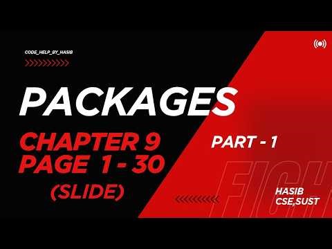 Packages.. Java Chapter 9 (Part 1)