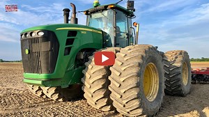bigtractorpower 2019 - 425 hp John Deere 9430 4wd tractor and 30 ft McFarlane Reel Disk working on spring seedbed tillage.