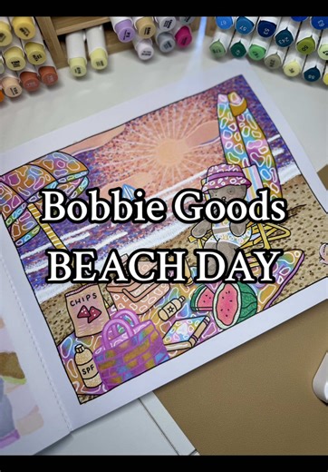 kolourwithK✨🇨🇦 (@kolourwithkai) - Beach Day Coloring with Bobbie Goods and Markers