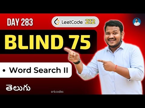Leetcode 212: Word Search II in Telugu | Trie + DFS Backtracking | Python DSA | srkcodes