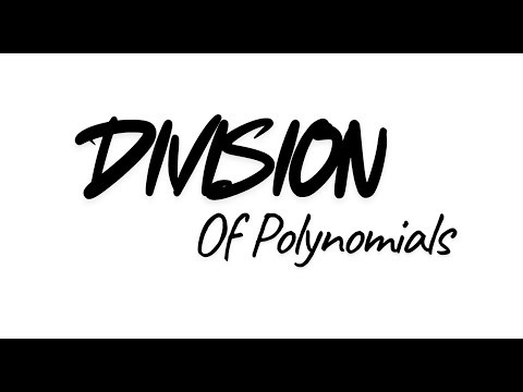 Division of polynomials