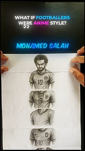 What If Footballers Were Anime Characters? ⚽✨ #art #draw #drawing #pencildrawing #sketch #animeart #shorts | Artistzeaul