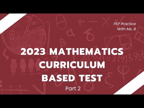 2023 Grade 6 Mathematics Curriculum Based Test PT2