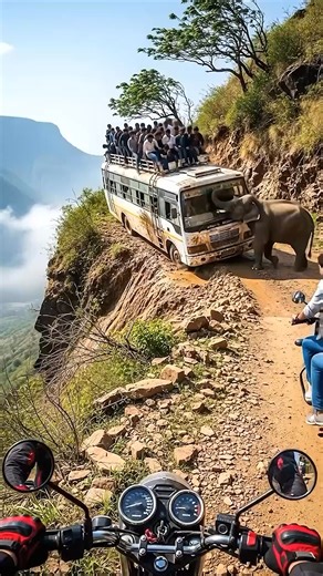 12K views · 46 reactions | “An Unexpected Elephant Appeared by the Bus — What Happened 15 Seconds Later Left Everyone Stunned” | Power of Performance | Facebook