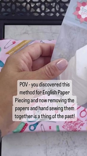 If it were not for this method I would have never even tried EPP! It’s so great to have options when it comes to being creative. We can do things our own way and still get a great end result! I love the creative process and finding new ways to do things. When I discovered these EPP iron on templates I knew they would be a game changer. They are water soluble so you don’t have to remove them, and for some projects they work great as a stabilizer! No hand sewing, no removing papers! This is a win 