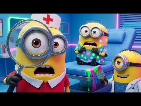 Neon Glow Mystery! ✨ Why Is Bob Shining? Kevin’s Silly Check-Up | Funny Minions Animation