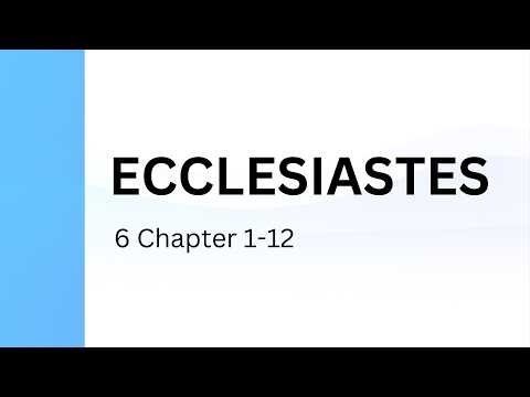 Ecclesiastes Chapter 6 | Holy Bible - Indian Sign Language Version (ISLV)