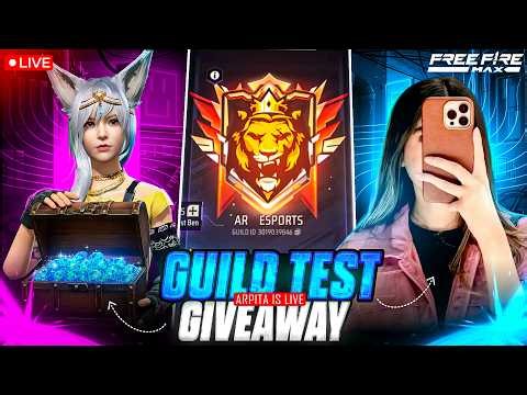 🔴FREE FIRE LIVE GIVEAWAY CUSTOM ROOMS FF LIVE GIVEAWAY & GUILD TEST#FFLIVEGIVEAWAY #freefire #live