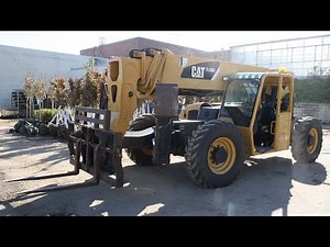 2007 Cat TL1055 Telehandler Forklift 55ft 10,000 lb Cap 4/3 Speed 125HP 4WD