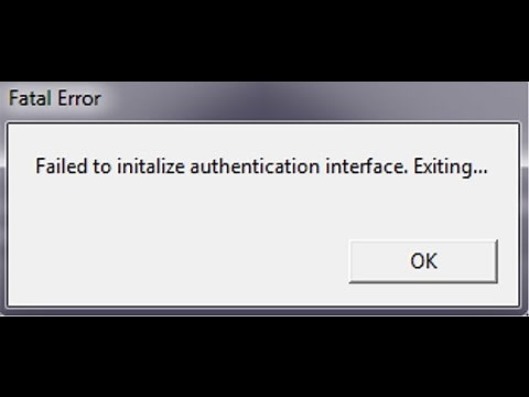 Fatal error l Failed to initalize authentication interface. Exiting... l что делать???? кс 1.6
