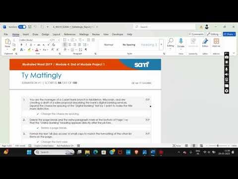 Illustrated Word 2019 Module 4 End of Module Project 1 #illustratedword