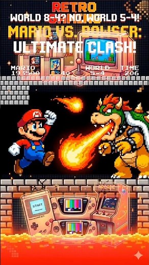 Super Mario 5-4 Fire Speedrun 🔥 No Damage Boss Fight!#gaming #supermariobros
