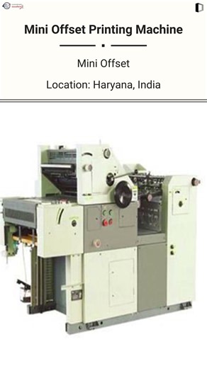 🖨️ FOR SALE: Blue Print Line Mini Offset Printing Machine ‪@Machinedalal‬