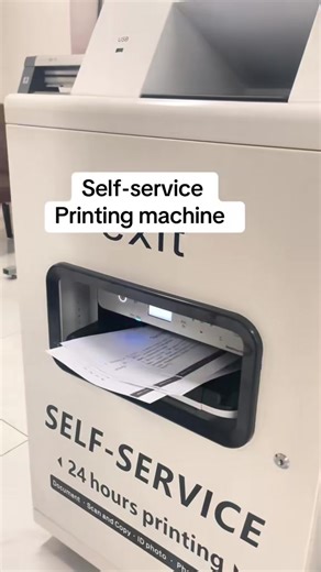 The new printing machine- he call Self service printing machine