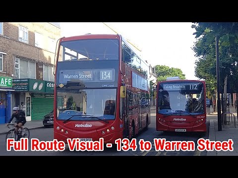 Full Route Visual | London Bus Route 134 - North Finchley to Warren Street | (OME2666e) YJ69DFD