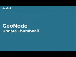GeoNode: Update Thumbnail