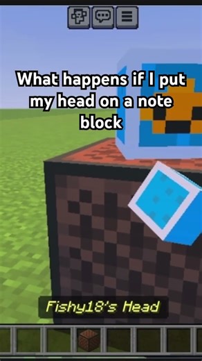 Don't put your head on a note block Minecraft #minecraft