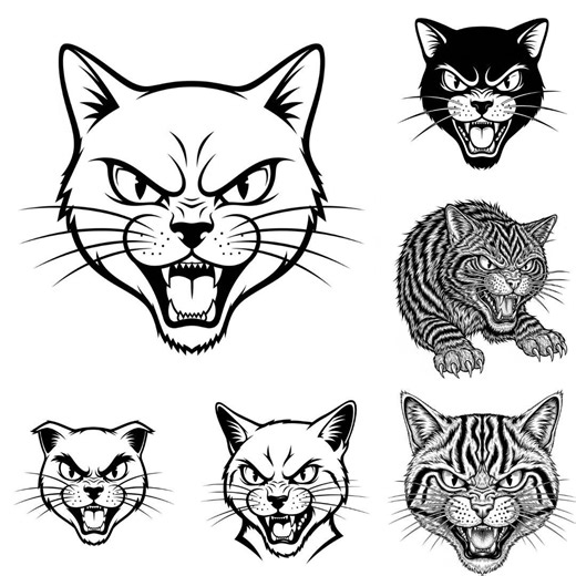 Angry Cat Svg Bundle – 19 Files Included (svg   Png) | Funny Grumpy Cat Clipart, Cat Meme Design - Etsy