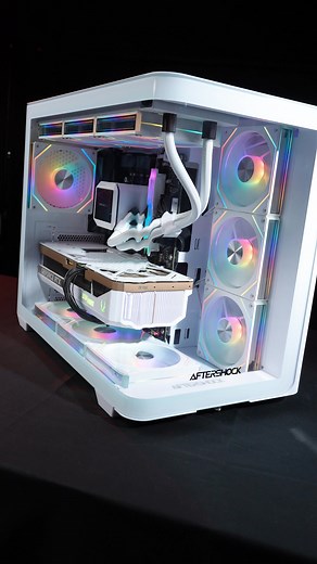 A statement piece for gamers who demand it all — flawless power in a flawless aesthetic ❕ This full-white PC built on AFTERSHOCK Nimbus with rounded edges and a panoramic glass panel lets your setup shine, while the LCD AIO cooler puts your own visuals or stats front and centre. Designed for high-end gamers chasing both style and substance 🤍 Under the hood, it’s pure power: the AMD Ryzen™ 7 7800X3D for unmatched gaming performance, paired with the Zotac RTX™ 5080 Solid OC 16GB White for next-ge