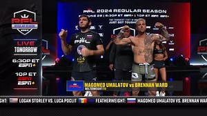 Undefeated Russian standout Magomed “Prince” Umalatov takes on Bellator veteran “Irish” Brennan Ward in this Welterweight Regular Season matchup! [#PFLRegularSeason | Fri, Jun 28th | 6:30pm ET on ESPN | 10pm ET on ESPN] | PFL MMA
