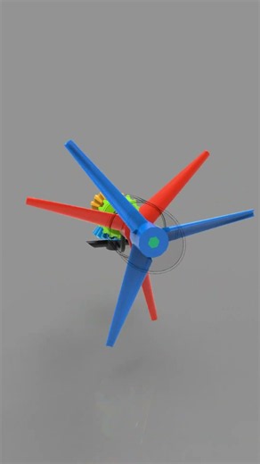 Coaxial Propeller Mechanism – Counter-Rotating Shaft ⚙️#engineering #technology #mechanism