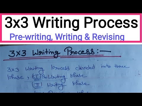 3x3 Writing Process - Pre writing, writing & Revising phase || Three phases of writing process
