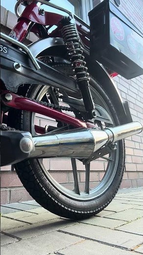 Hercules Prima 5s im Standgas mit 80 ccm und Mayor Six Auspuff. #mofatuning #zweitakter