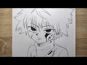 Teaching how to draw Killua step by step | How to draw Killua Zoldyck from the Sniper anime