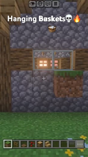 How to build hanging baskets 🧺 in mincraft #minecraft #gaming #mincraftshort