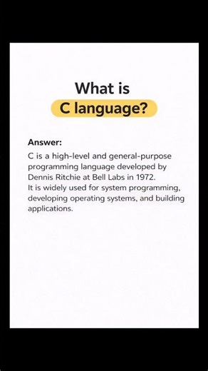 💻What is C Language ||....#clanguage #computer #study