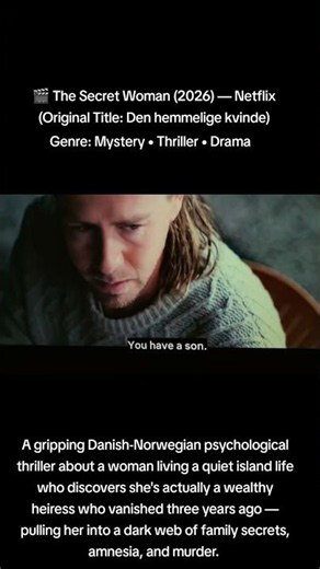 🎬 The Secret Woman (2026) — Netflix(Original Title: Den hemmelige kvinde)