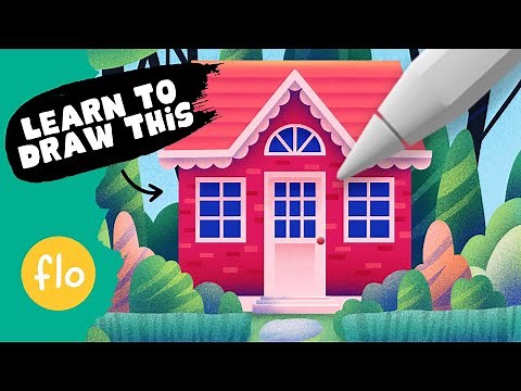How to Draw a HOUSE on your iPad in Procreate - Easy Tutorial