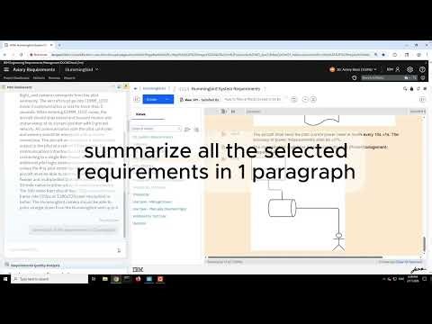 How to quickly summarize requirements - IBM DOORS Next + AI Hub
