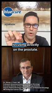Proton beam therapy for #prostatecancer reduces risk of collateral damage and secondary cancer, says radiation oncologist, Dr. Steven J. Frank. [Excerpt] Blue Cure Men’s Health podcast ABOUT: Steven J. Frank, MD, is an endowed tenured professor of Radiation Oncology and holds the Bessie McGoldrick Professorship in Clinical Research at The University of Texas MD Anderson Cancer Center. Dr. Frank is the Executive Director of the Particle Therapy Institute and Deputy Head of Strategy for the Divisi