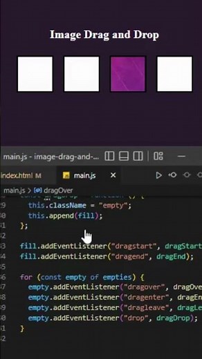 How to make image drag and drop html css