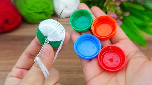 👌💯Wow, I made it using plastic cap and thread, I got the order, you will love this model. #crochet #knitting | Desing Crochet