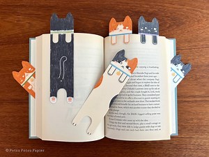 Hanging Cat Bookmark: Handmade Bookmark for Book Lovers and Readers - Etsy