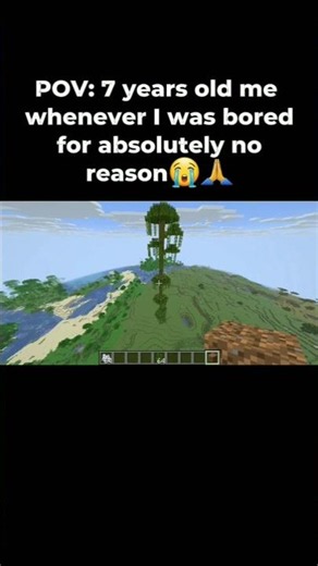 7 years old me whenever I was bored in minecraft for no reason😭🙏#gaming #shorts #memes #minecraft