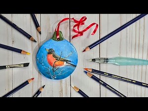 Easiest Way to Paint Ornaments! Inktense Pencils on Ceramic Bisque