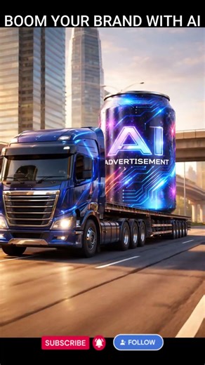 AI Energy Drink Advertisement | Energy Drink Can on Running Trailer Truck | #ai #new #trending