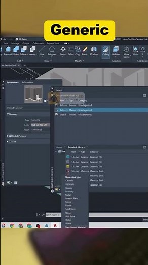 Creating Generic Materials in AutoCAD – Material Editor Tutorial#trendingshorts