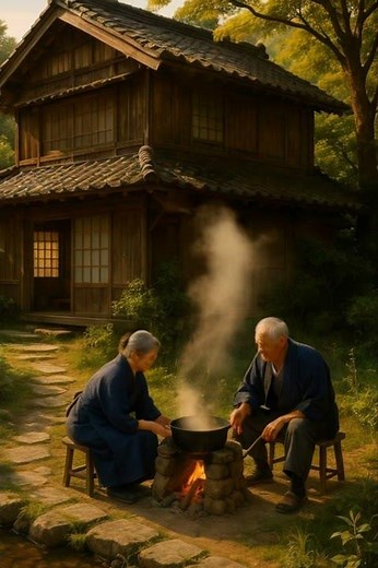 A Day in Japanese Village Life | Grandpa and Grandma cooking outside #japanese #japanesevillagelife