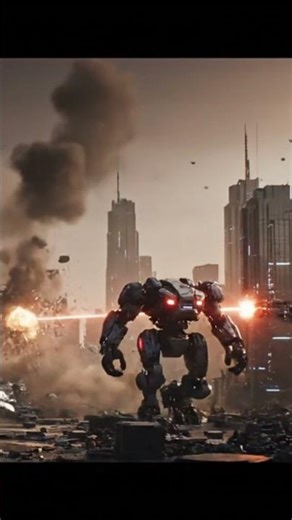 Giant Robots Destroy Futuristic City – Cinematic Chaos!